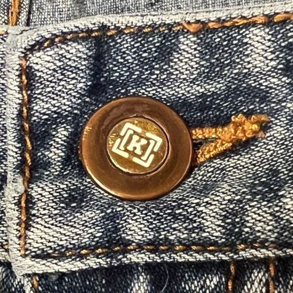 KR3W Women’s 28 Bootcut Jeans Low Rise Blue Y2K Vintage Skatecore Denim - Picture 10 of 14